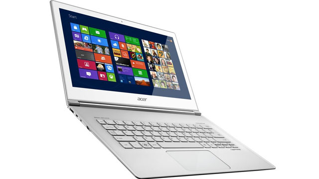 PHOTO: The Aspire S7, introduced at Computex 2012, is a Windows 8 ultrathin laptop with a touchscreen.