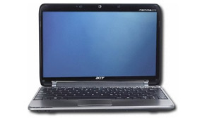 Netbook or Notebook? Acers slim Aspire One boasts a large screen and keyboard.