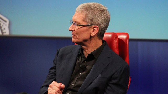 PHOTO: Apple CEO Tim Cook speaks at the 2013 All Things D conference.