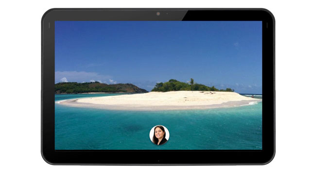 PHOTO: What Facebook Home might look like on a tablet.