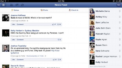 PHOTO: Facebook's iPad app.