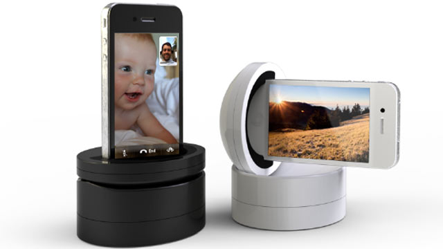 PHOTO: The Galileo iPhone dock is rotatable.