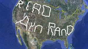 Worlds Biggest Message Says Read Ayn Rand