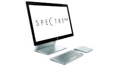 PHOTO: The HP Spectre One all-in-one is pictured with its an trackpad and keyboard accessories.