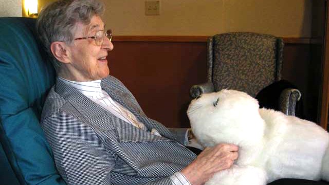 PHOTO: Paro, robotic baby seal, is designed to give comfort and companionship to older adults.