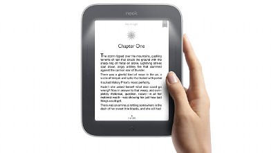 PHOTO: Barnes & Noble's new Nook Simple Touch with GlowLight has a built-in book light.