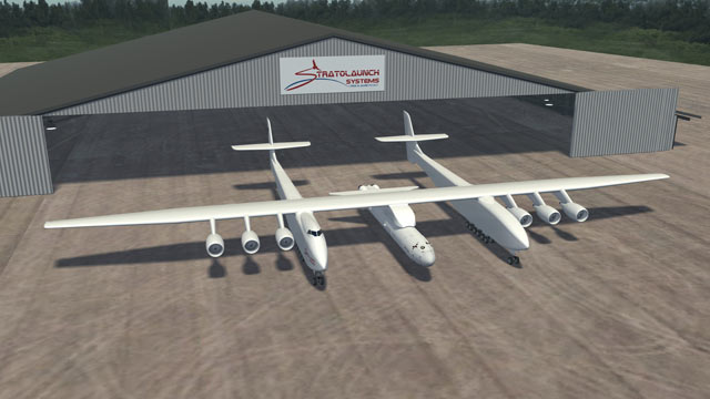 PHOTO: Microsoft co-founder Paul Allen and aerospace pioneer Burt Rutan announced  they're building a giant airplane, and spaceship to zip people and cargo into orbit, called the Strato Launch, Dec. 13, 2011.