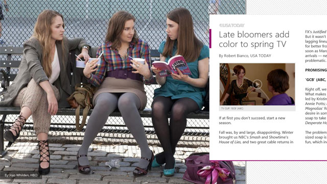 PHOTO: USA Today's Windows 8's application.