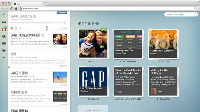 PHOTO: Aol released its new Alto mail service, which is functions as a mail app or portal, on Oct. 17, 2012.