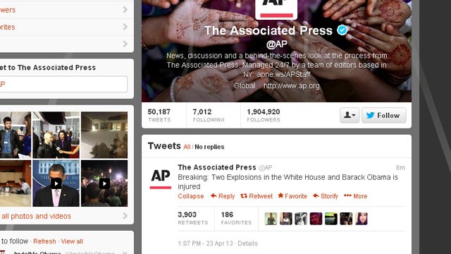 PHOTO: The AP says its Twitter account was hacked this afternoon.