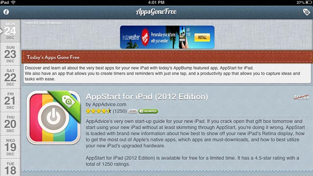 PHOTO: Apps Gone Free