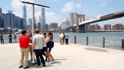 PHOTO: AT&T has set up free solar mobile charging across New York City's five boroughs.