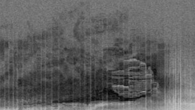 PHOTO: Seen here is a sonar image of an unidentified object on the floor of the Baltic Sea between Sweden and Finland.