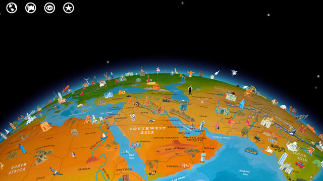 PHOTO: Barefoot World Atlas is an interactive globe and map app for the iPad and iPhone.