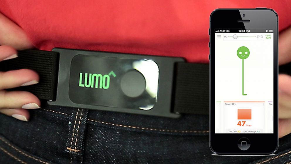 PHOTO: The LUMOBack belt pairs vibrates when you slouch and pairs with your phone to give you more information.