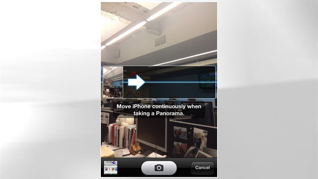 PHOTO: You can now take panorama photos with Apple's iOS 6.