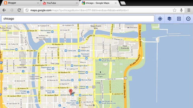 PHOTO: Google's Chrome browser for the iPad.