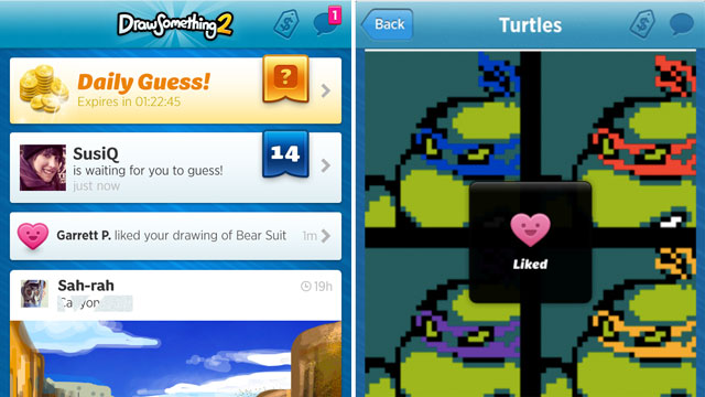 PHOTO: Zyngas Draw Something 2 app.
