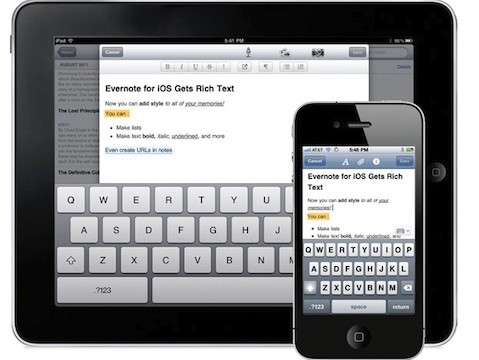 PHOTO: Evernote for iOS