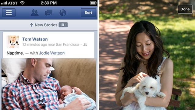 PHOTO: Facebook 5.0 for iOS brings speed enhancements and a slightly new design.