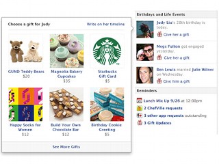 Facebook Gifts: Buy Real Presents