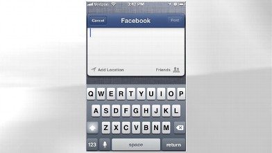 PHOTO: In iOS 6 you can share on Facebook throughout the operating system.