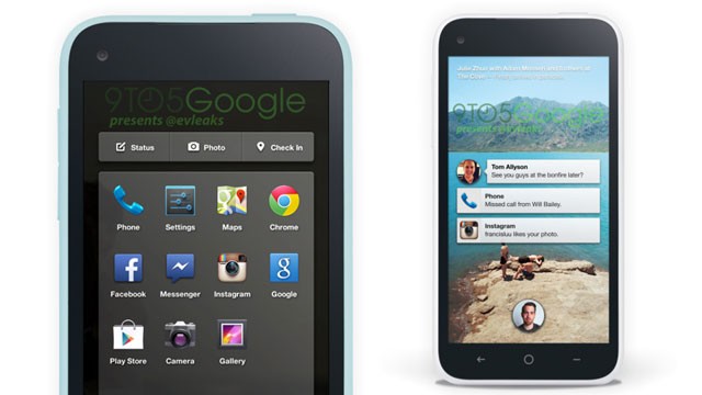 PHOTO: Photos of Facebook's purported Android software and phone leaked ahead of Facebook's event.