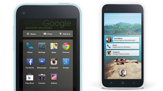 PHOTO: Photos of Facebooks purported Android software and phone leaked ahead of Facebooks event.