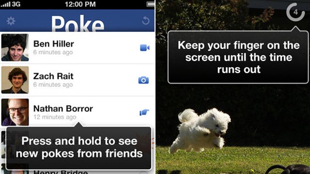 PHOTO: Facebook's new Poke app is a messaging app where messages disappear after a few seconds.