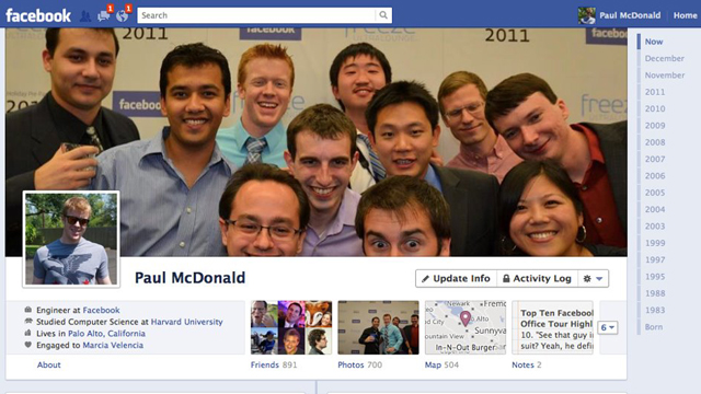 PHOTO: Facebook rolls out the new Timeline layout worldwide this week.