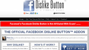 PHOTO one start-up actually offers a Web browser plug-in that installs a legitimate "dislike" button on Facebook.