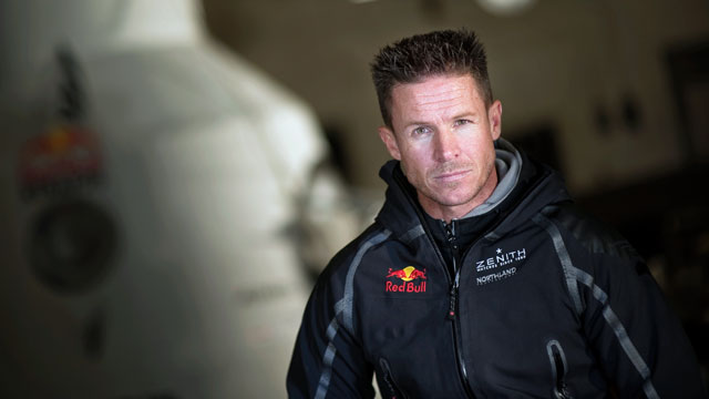 PHOTO: Pilot Felix Baumgartner of Austria poses for the camera during the Red Bull Stratos project, a mission to the edge of space to break the speed of sound in freefall at Roswell, New Mexico, Dec. 4, 2011.