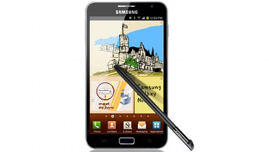 PHOTO: The Galaxy Note's 5.3-inch display makes it a phone-tablet hybrid.