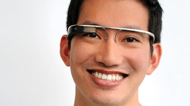 PHOTO: Google's augmented reality glasses overlay digital information on the real world with glases.