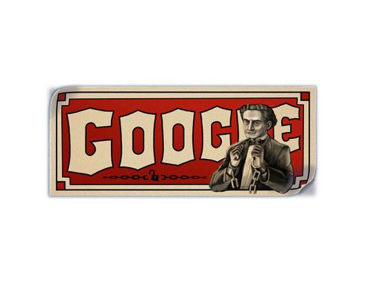 Google Doodle Celebrates the 137th birthday of Harry Houdini
