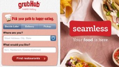 PHOTO: GrubHub and Seamless Web food delivery apps will merge.