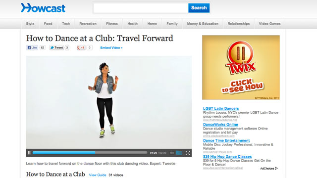 PHOTO: Howcasts new site, seen here, houses lots of how-to videos.