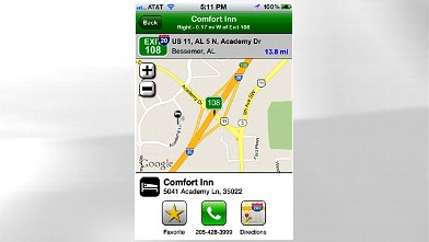 PHOTO: iExit uses GPS to find the nearest exit on the highway.