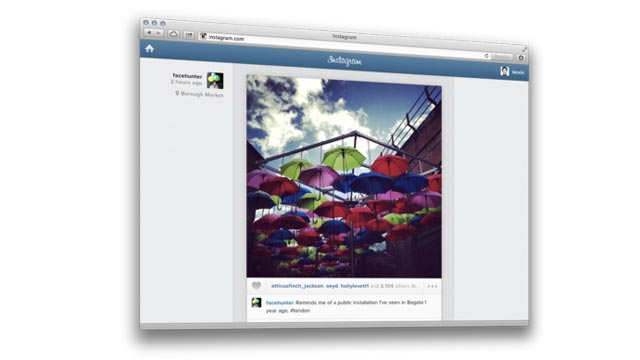 PHOTO: Instagrams web feed allows you to see your photos on your laptop or desktop.