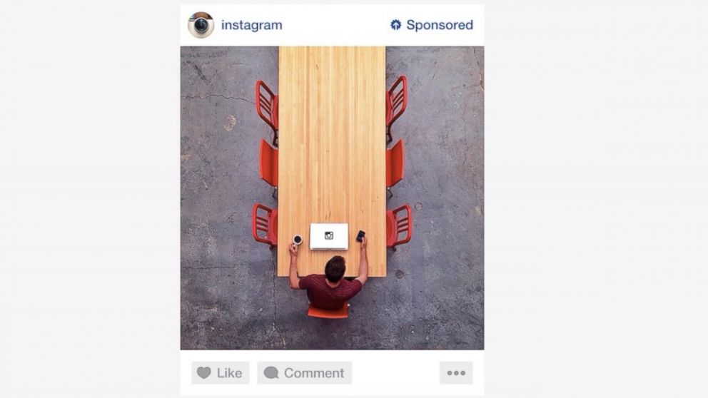 PHOTO: A sample of what an advertisement on Instagram will look like.