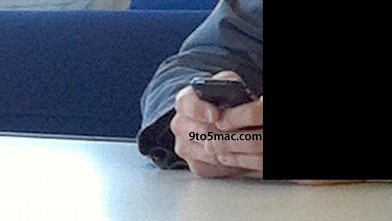PHOTO: An image posted on 9to5mac.com, described as a prototype iPhone5 being used on a San Francisco-area commuter train.