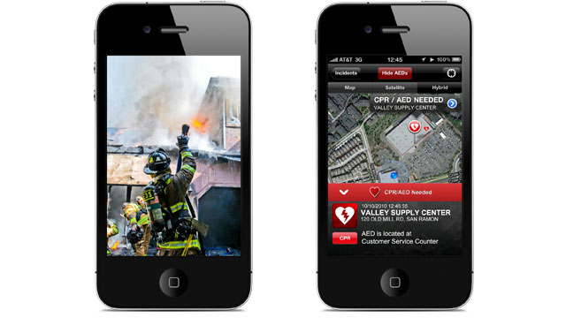 PHOTO Launched by Californias San Ramon Fire Protection District in January, the app alerts CPR-savvy citizens to cardiac emergencies in their area, with the hope that theyll be able to help out until emergency professionals arrive.