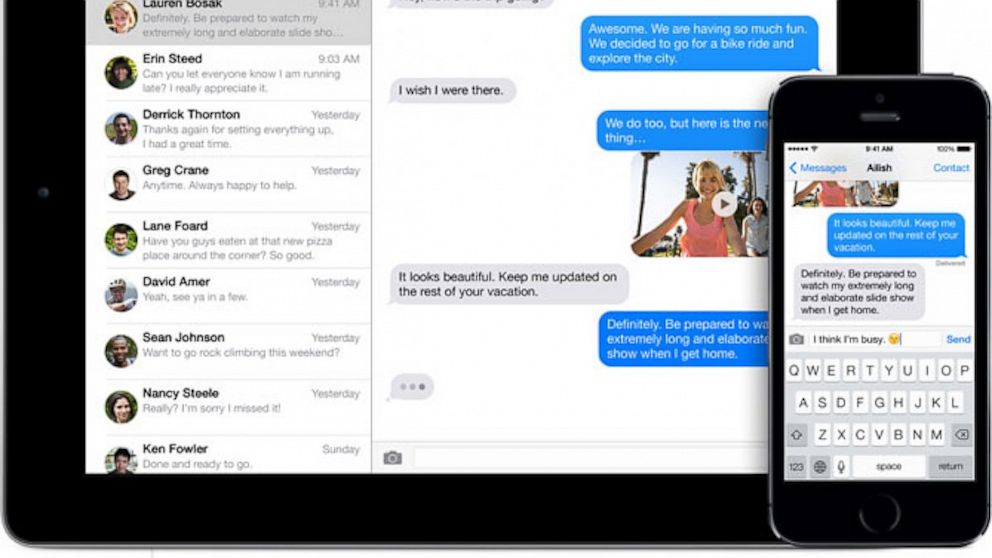 PHOTO: Apple's iMessage is available across iOS devices. 