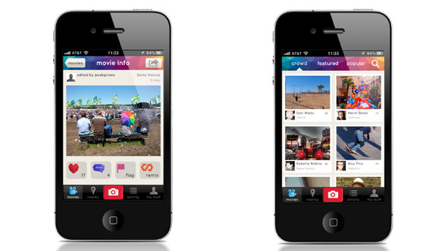 PHOTO: Vyclone, a social video creation and sharing app, launched on July 18, 2012.