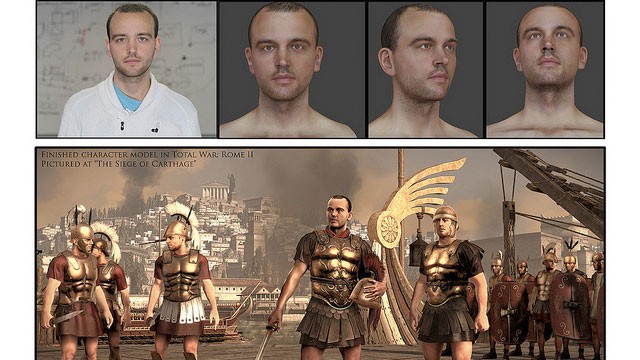 PHOTO: James, a 24-year-old cancer patient, was recreated as a Roman soldier in the game
