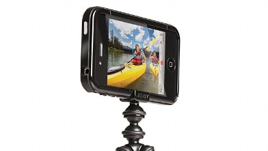 PHOTO: The GorillaMobile, seen here, is a bendable iPhone tripod.