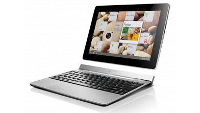 PHOTO: The Lenovo IdeaTab S2110 is an Android 4.0 tablet with a dockable keyboard.