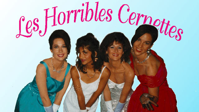 PHOTO: Les Horribles Cernettes, a comedic musical group at CERN, strike a pose in the first photo ever to be uploaded to the Internet.