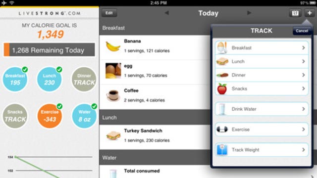 PHOTO: MyPlate for the iPad tracks calories and food intake.