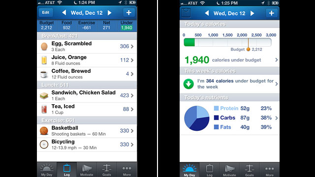 PHOTO: Lose It allows you to track your food and set goals.